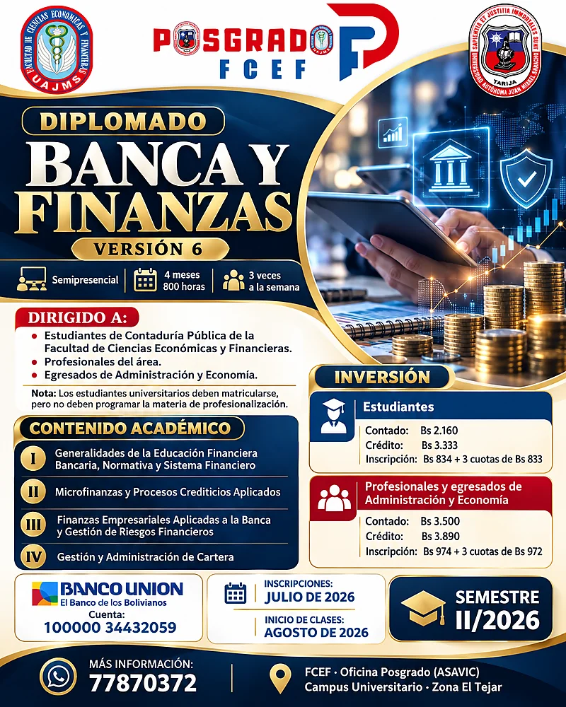 Espacio reservado para la imagen del diplomado: Banca y Finanzas