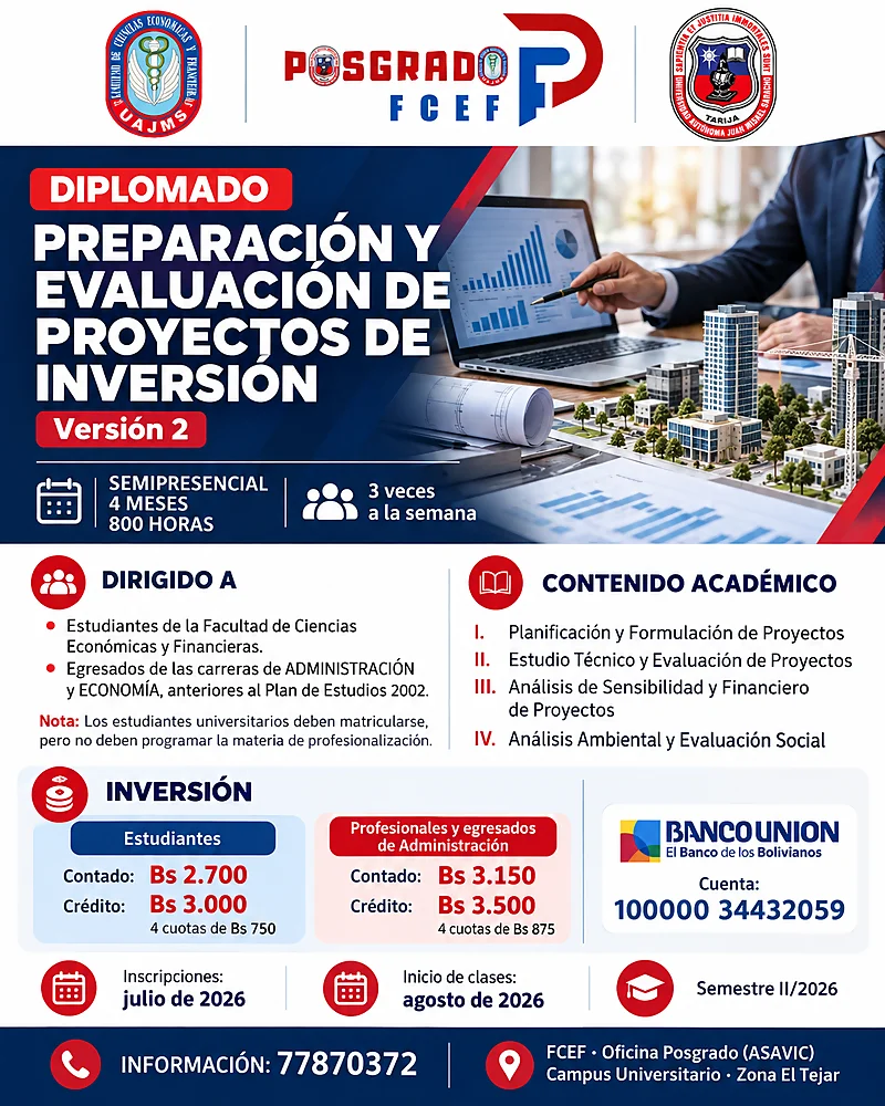 Espacio reservado para la imagen del diplomado: Proyectos de Inversión